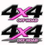 Pink and Black 4x4 Offroad Decal
