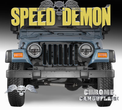 1997-2006 Jeep Grill Wraps Black Urban Camouflage Camo