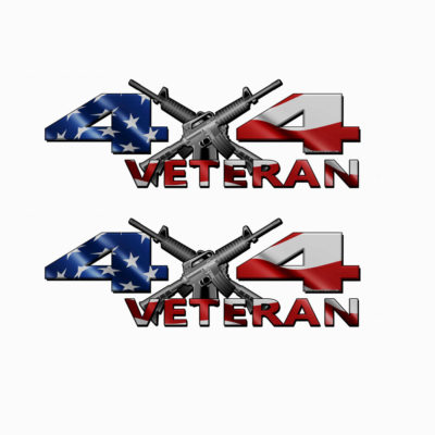 4x4 Decal Veteran American
