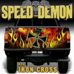 Iron Cross Red Tailgate Wraps