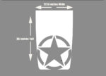 Jeep White Hood Die Cut--Military Star Graphic