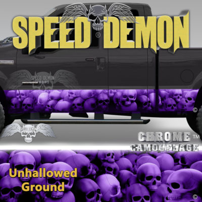 Skull Truck Rocker Panel Wraps Purple Skulls Unhallowed Ground
